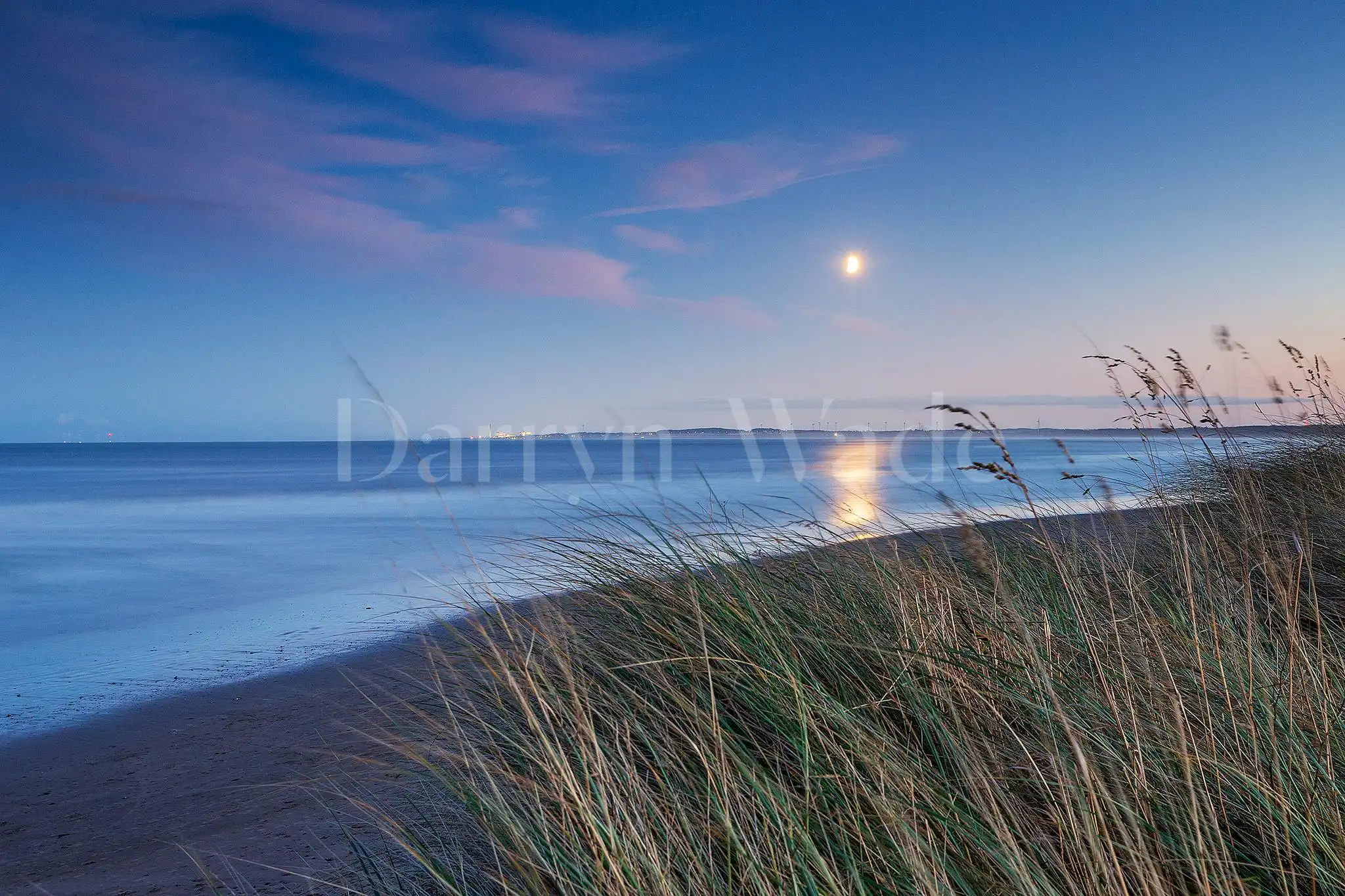 Moonrise at Druridge Bay