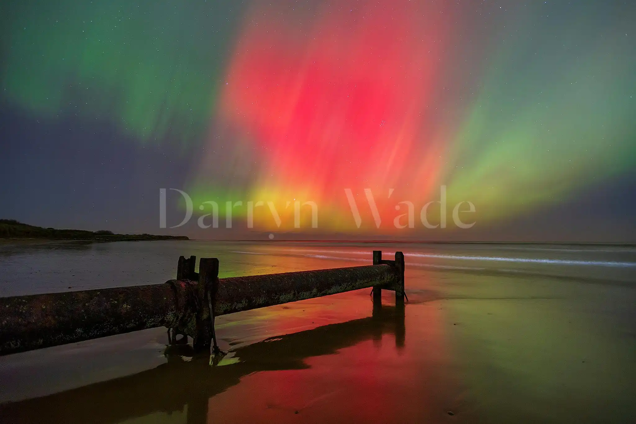 Aurora at Druridge Bay